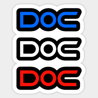 Doctor Doc Doc colourful art Sticker